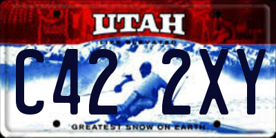UT license plate C422XY