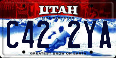 UT license plate C422YA