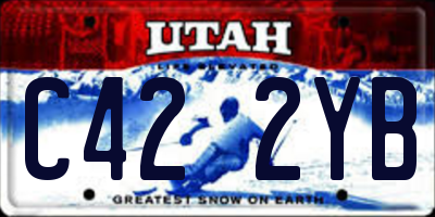 UT license plate C422YB
