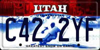 UT license plate C422YF