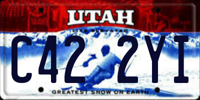 UT license plate C422YI