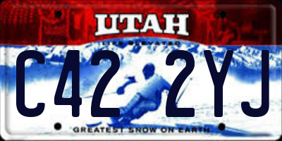 UT license plate C422YJ