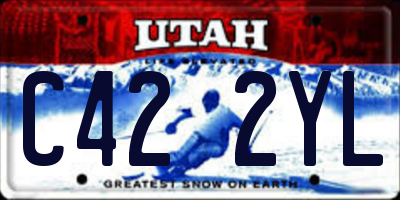 UT license plate C422YL