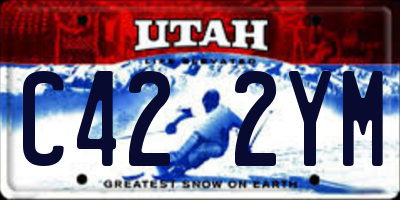 UT license plate C422YM