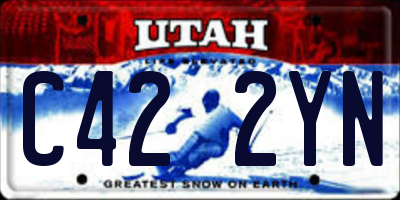 UT license plate C422YN