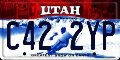 UT license plate C422YP