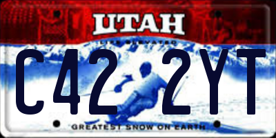 UT license plate C422YT