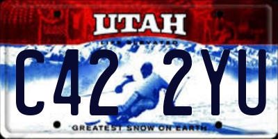 UT license plate C422YU