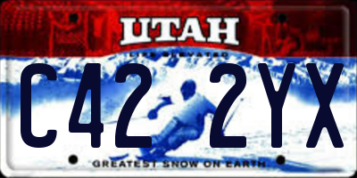 UT license plate C422YX