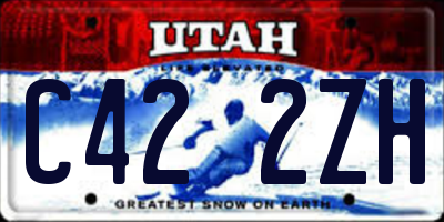 UT license plate C422ZH