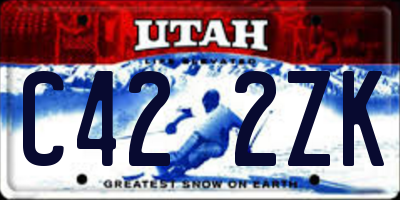 UT license plate C422ZK