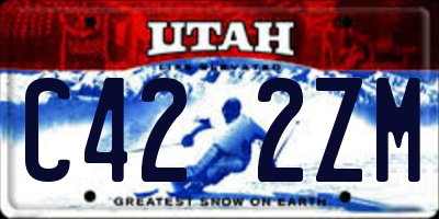 UT license plate C422ZM