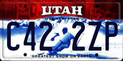 UT license plate C422ZP