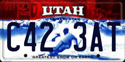 UT license plate C423AT