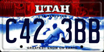 UT license plate C423BB