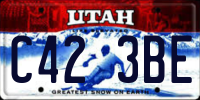 UT license plate C423BE