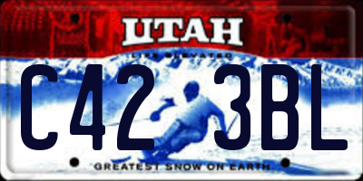 UT license plate C423BL