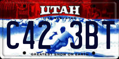 UT license plate C423BT