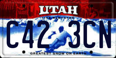 UT license plate C423CN
