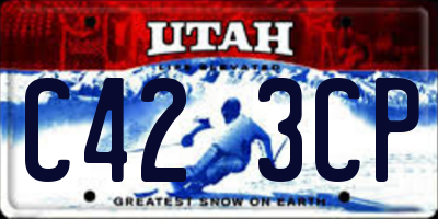 UT license plate C423CP