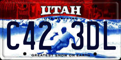 UT license plate C423DL