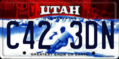 UT license plate C423DN