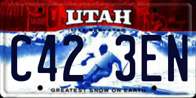 UT license plate C423EN