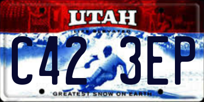 UT license plate C423EP