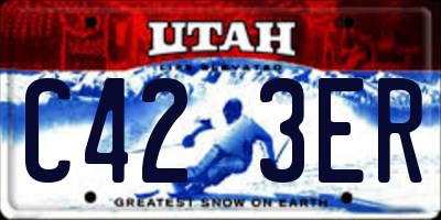 UT license plate C423ER