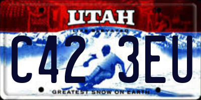 UT license plate C423EU