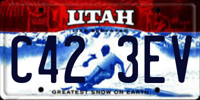 UT license plate C423EV