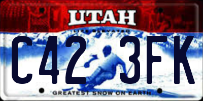 UT license plate C423FK