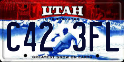 UT license plate C423FL