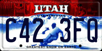 UT license plate C423FQ