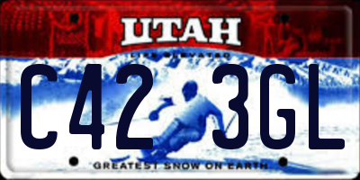 UT license plate C423GL