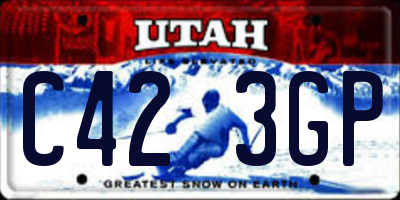 UT license plate C423GP