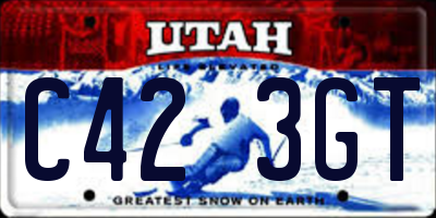 UT license plate C423GT