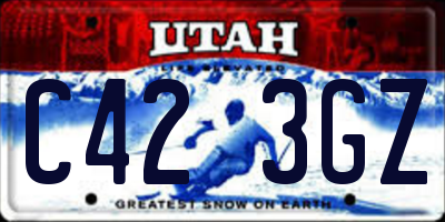 UT license plate C423GZ