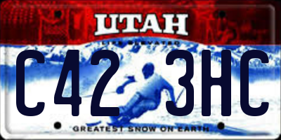 UT license plate C423HC