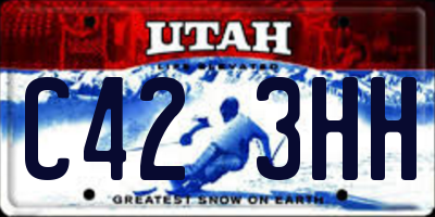 UT license plate C423HH