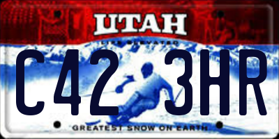 UT license plate C423HR