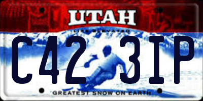 UT license plate C423IP