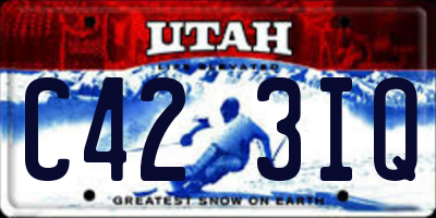 UT license plate C423IQ