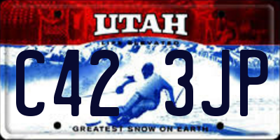 UT license plate C423JP