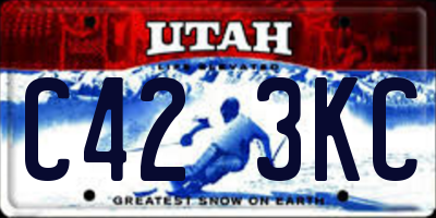 UT license plate C423KC