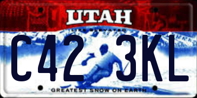 UT license plate C423KL