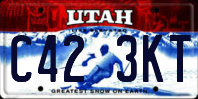 UT license plate C423KT