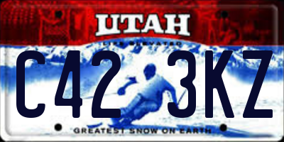 UT license plate C423KZ