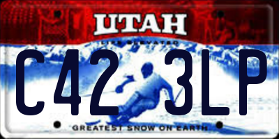 UT license plate C423LP