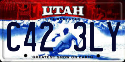 UT license plate C423LY